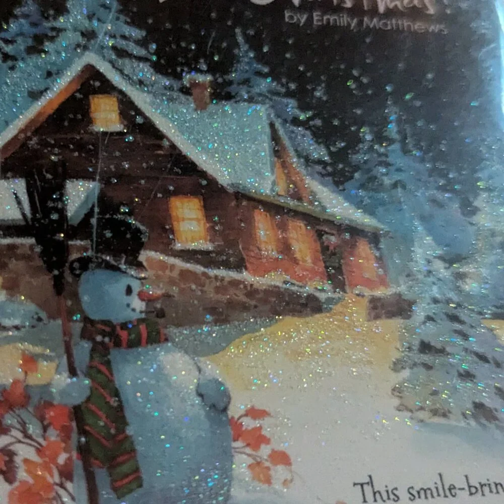 NWT 16 Winter Glitter Snow Christmas Cards American Greetings Sealed Box Holiday